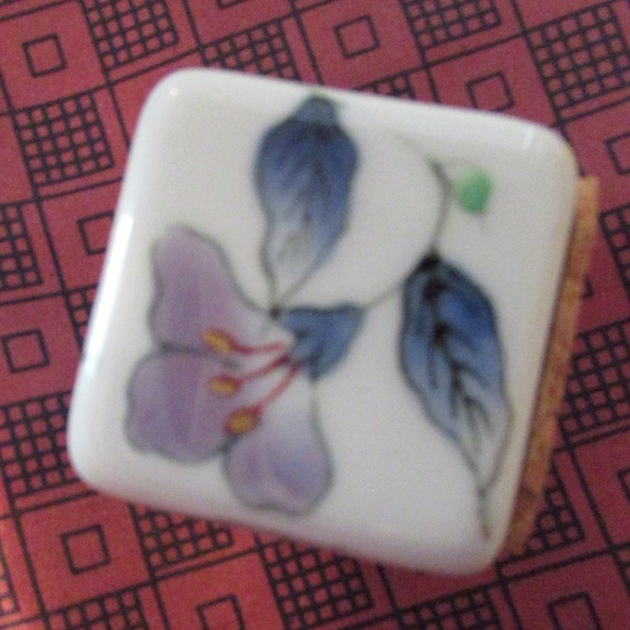 Marble blue iris square Trivet - Picture 5 of 10